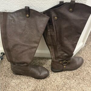 Lane Bryant Brown Over the Knee Boots